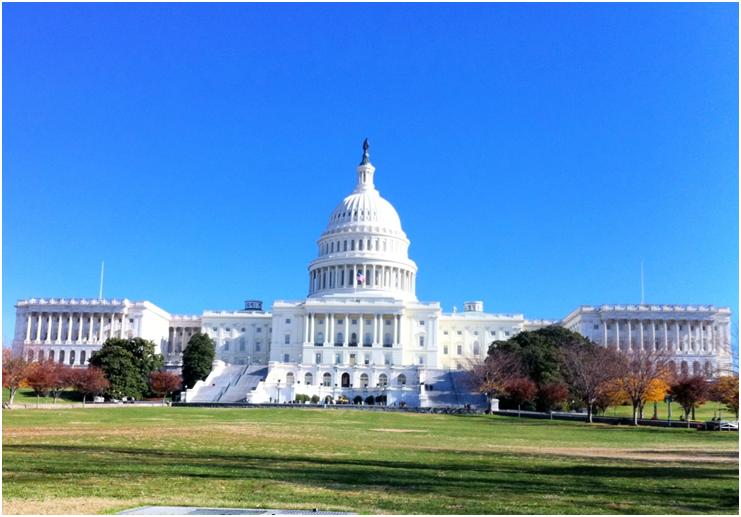 ナショナル・モールから見た米国議会議事堂（写真：筆者）