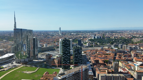 Milan skyline (Photo by the writer)