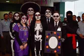 社内での「死者の日」イベント(2019年)（メキシコ住友商事社員撮影）