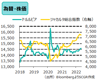 為替・株価　（出所）BloombergよりSCGR作成