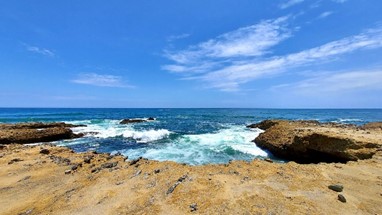 サンタエレナ県のチョコラテラ・ビーチ（筆者撮影）