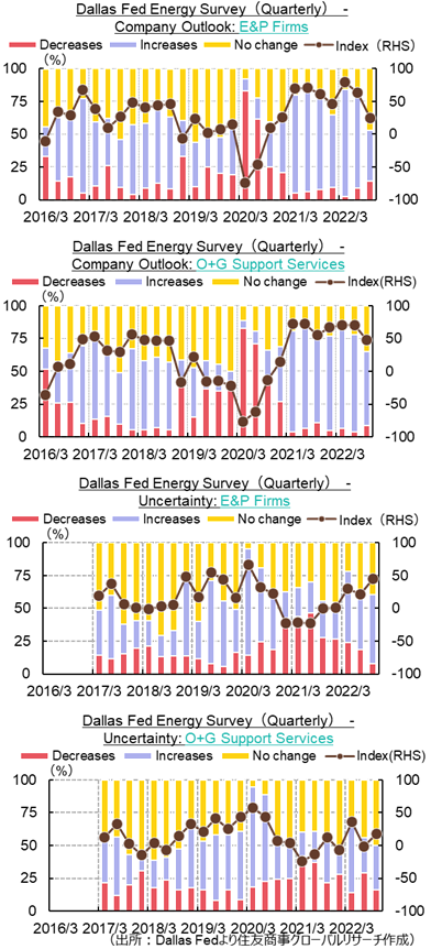 Company Outlook: E&P Firms（出所：Dallas Fedより住友商事グローバルリサーチ作成）
