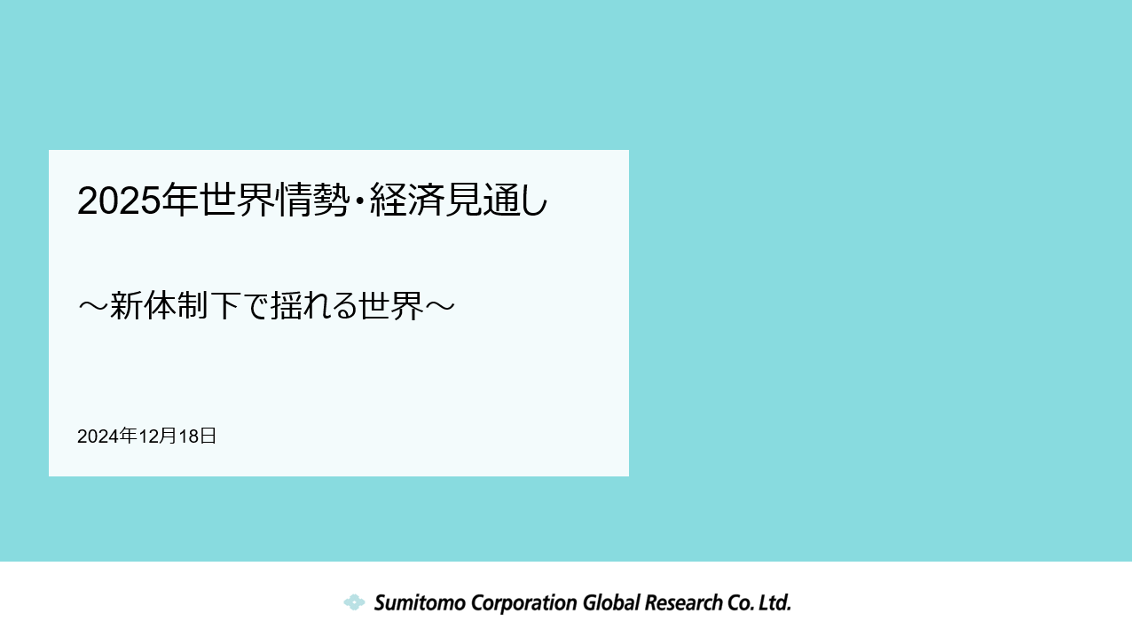 わたしたちの日常【#19】2025年世界情勢・経済見通し
